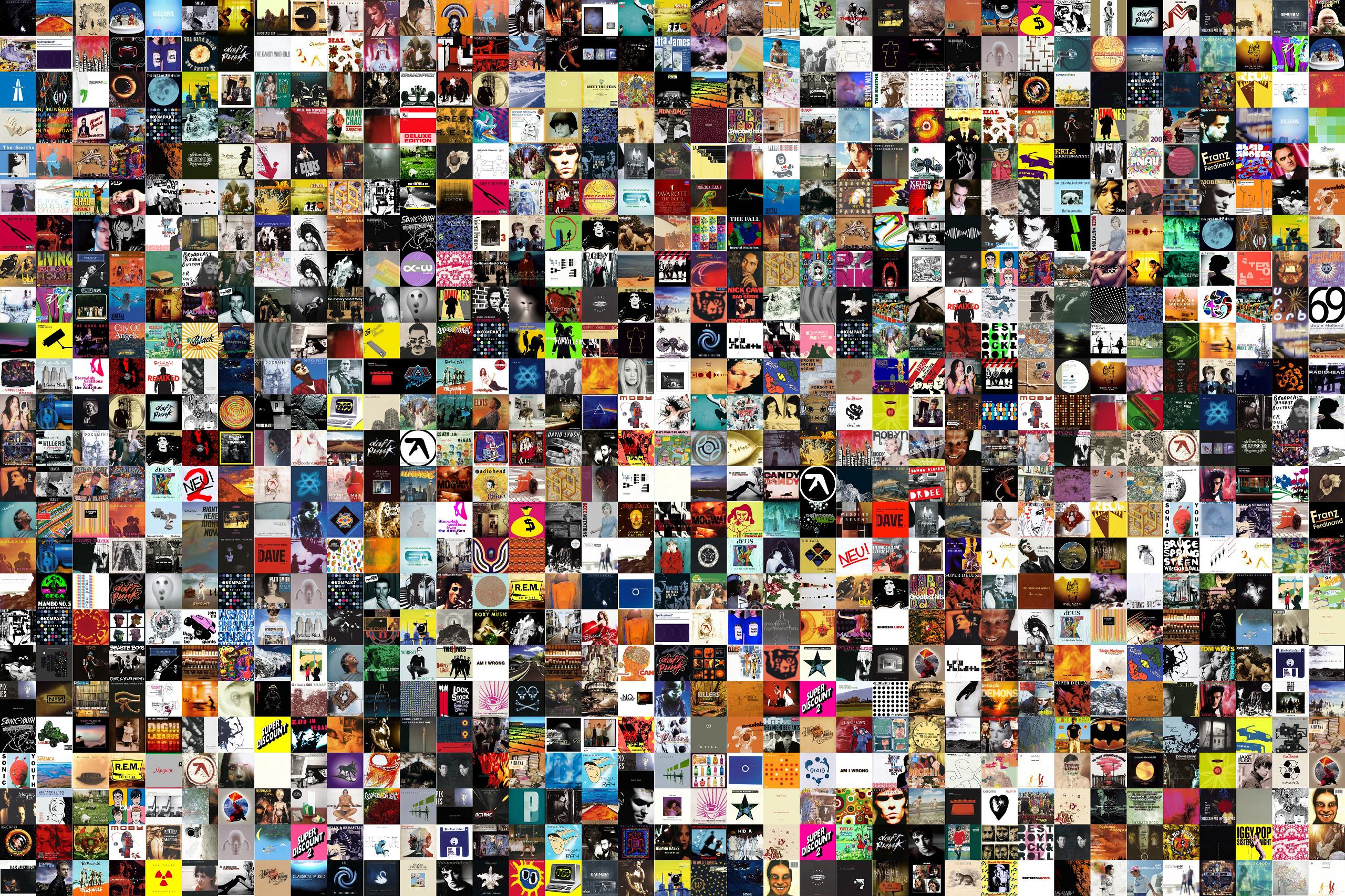 iTunes album covers collage