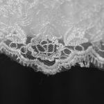 Wedding Dress details showing the pattern in the wedding dress